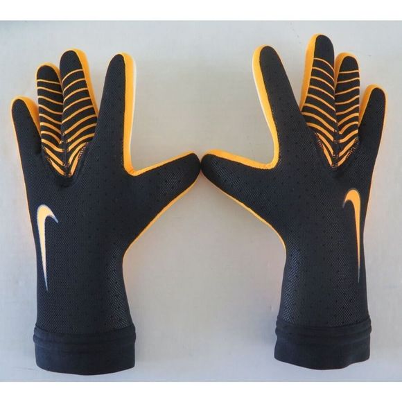 Nike CW5809 010 Unisex Sz 7 Black/Orange Mercurial Touch Elite Goalkeeper Gloves - Picture 1 of 3